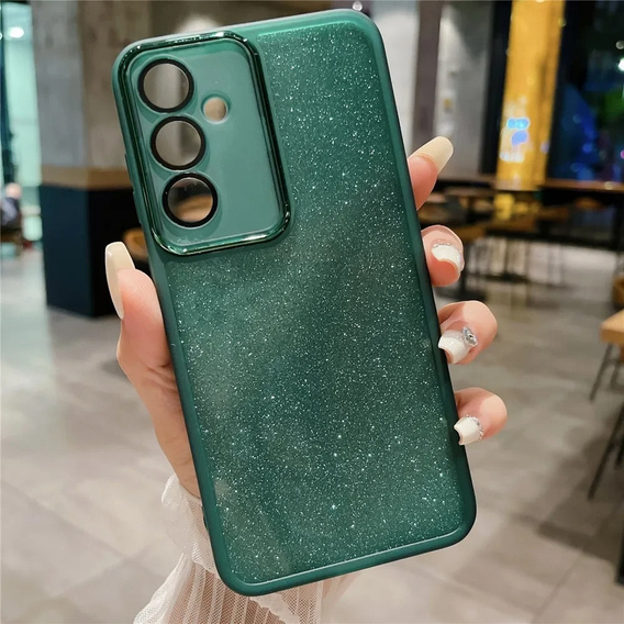 Case for Samsung Galaxy M55 5G, Glittery Powder, green