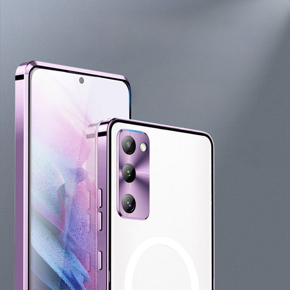 Camera Protection Case for Samsung Galaxy S20 FE, CamShield MagSafe, transparent / purple