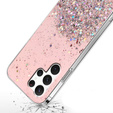 Case for Samsung Galaxy S22 Ultra 5G, Glittery, pink