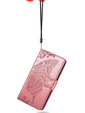 Flip case for Oppo Reno 11F 5G, Butterfly, pink rose gold