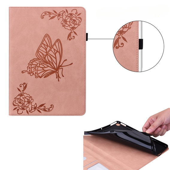 Case for Lenovo Tab M9, Butterfly, pink