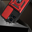 Case fordo Motorola Edge 30 Ultra 5G, CamShield Slide, red