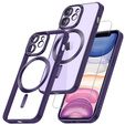 Case for iPhone 11, Electro MagSafe, purple + Screen Glass
