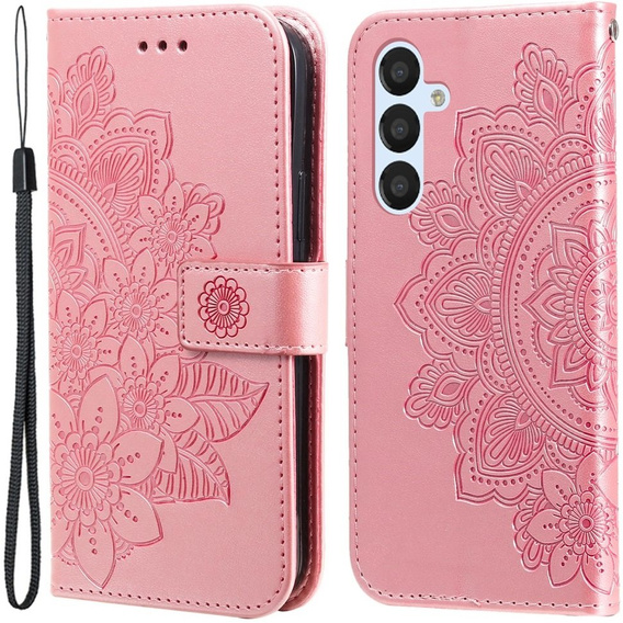 Flip case for Samsung Galaxy A54 5G, Mandala Flower, pink rose gold