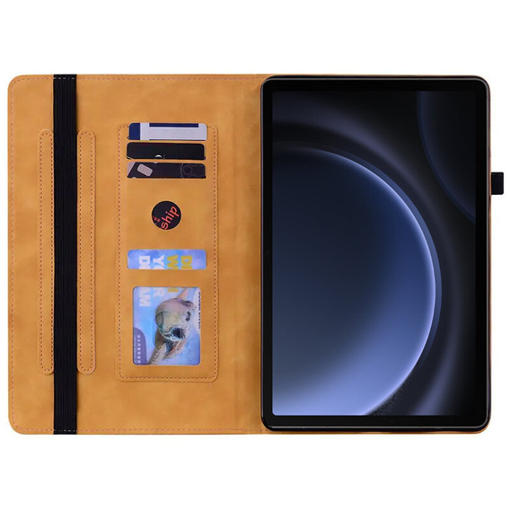 Case for Samsung Galaxy Tab S10 Lite / S10 FE / S9 FE, Wallet Pen Slot, yellow