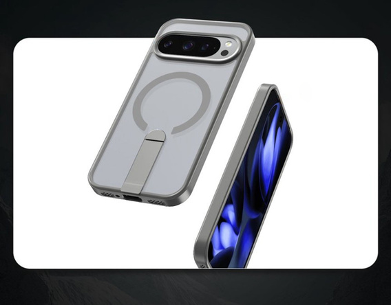 Fusion Hybrid case for Google Pixel 10 Pro XL, for MagSafe, with stand, grey