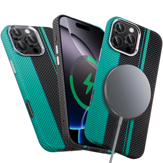 MagSafe's iPhone 16 Pro Max Case, Carbon Fiber, black / blue