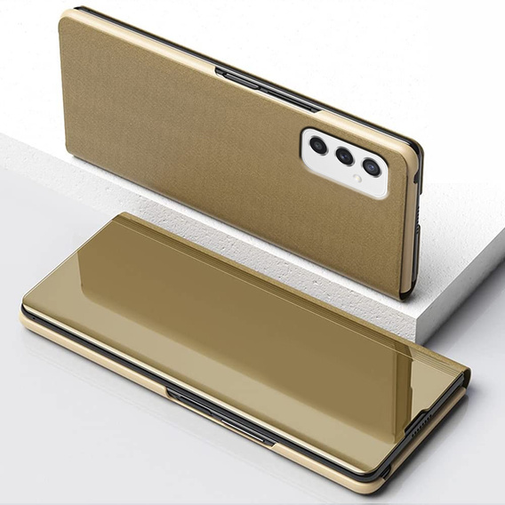 Case for Samsung Galaxy M52 5G, Clear View, gold