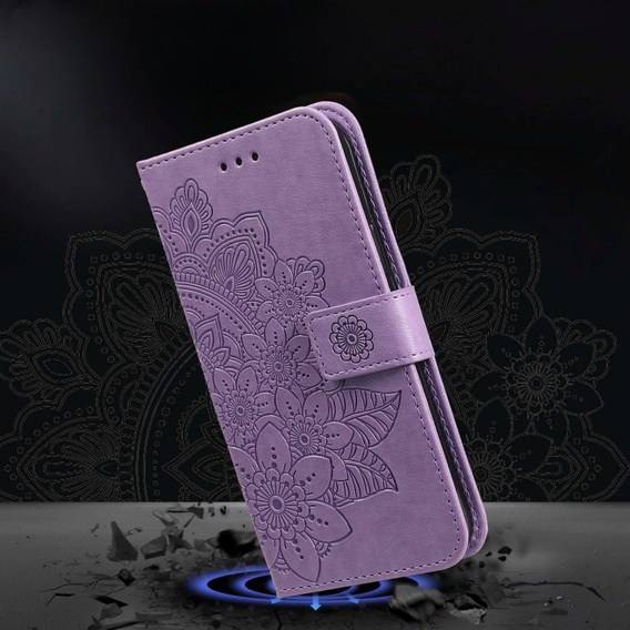 Flip case for Xiaomi Redmi Note 12 5G / POCO X5 5G, Mandala Flower, purple