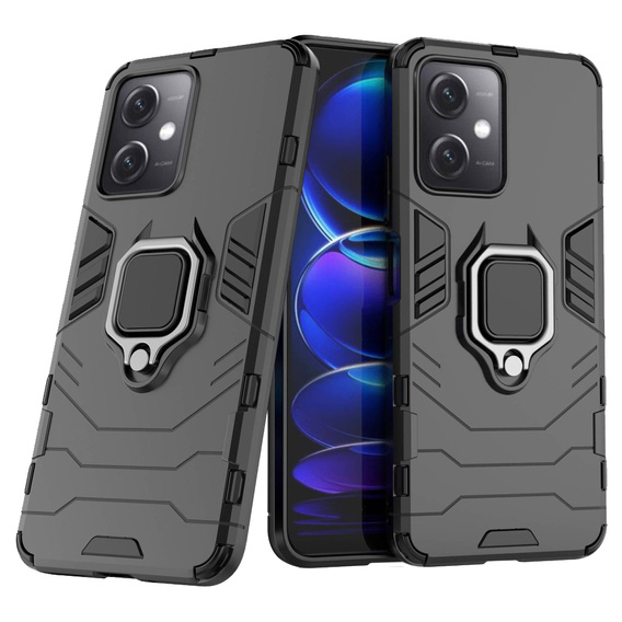 Case for Xiaomi Redmi Note 12 5G / POCO X5 5G, Kickstand Ring, black