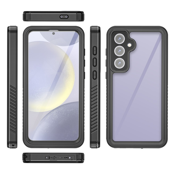 IP68 Waterproof Case for Samsung Galaxy S24 FE, Redpepper, black