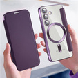 Flip case for Samsung Galaxy S24+ Plus, RFID Wallet MagSafe CamShield, purple