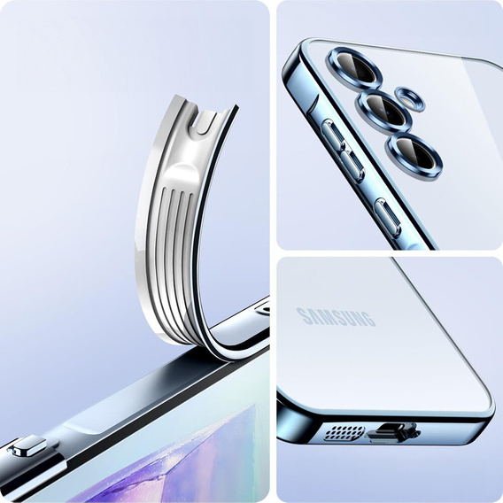 Case for Samsung Galaxy A15 4G/5G, Electro MagSafe, blue + Screen Glass