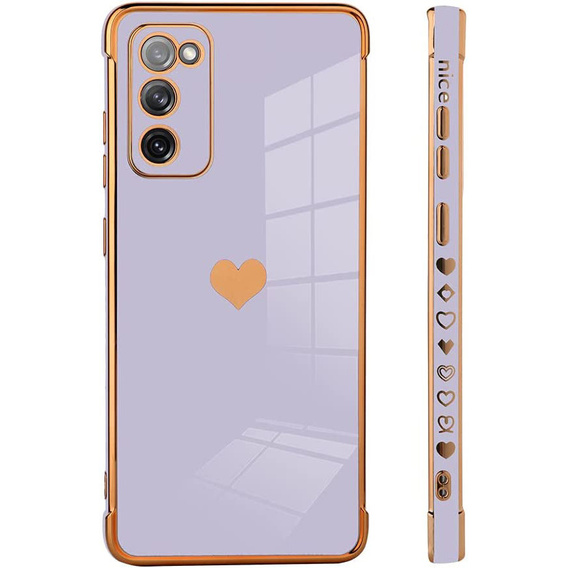 Case for Samsung Galaxy S20 FE, Electro heart, purple