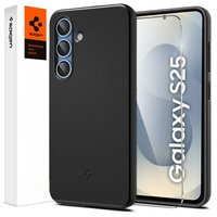 Spigen case for Samsung Galaxy S25, Thin Fit Mag, black + 9H tempered glass