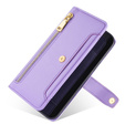 Flip case for Honor Magic5 Lite, Wallet Zipper Pocket, purple