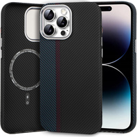 MagSafe's iPhone 14 Pro Max Case, Carbon Fiber, black / blue