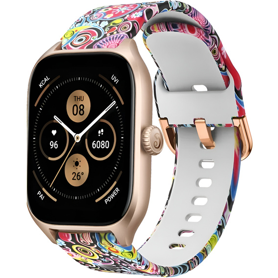 Silicone Strap for Samsung Galaxy Watch Active 20mm, Colorful Jellyfish