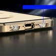Magnetic Dual Glass MagSafe case for iPhone 15 Pro, gold