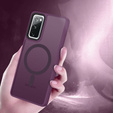 Case for Samsung Galaxy S20 FE, for MagSafe, ERBORD Matt Case, dark purple + Screen Glass