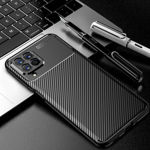 Case for Samsung Galaxy M53 5G, Carbon Gel, black