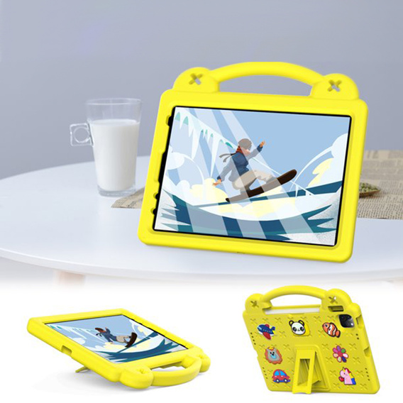 Children's case for iPad 10.9 2022 10 Gen, Cute Patterns, with stand, yellow