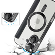Flip case for iPhone 16, RFID Wallet MagSafe CamShield, black