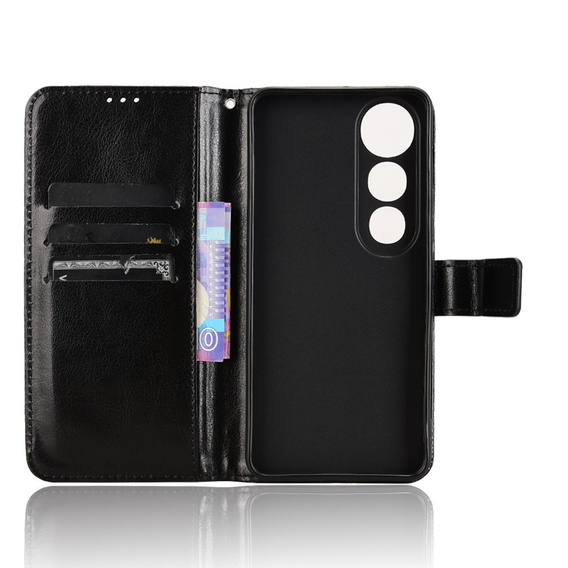 Flip case for Vivo V50 Lite 4G / 5G, Crazy Horse Wallet, black