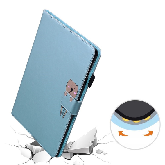 Case for Lenovo Tab M10 Plus 10.6 Gen 3, with flap, animal, blue