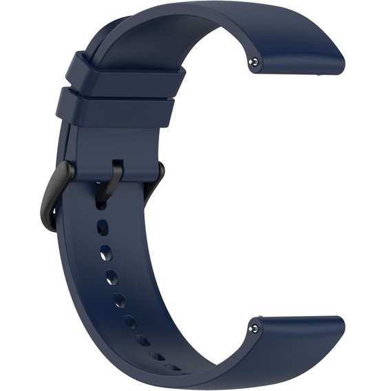 Silicone strap 20mm, Midnight Blue/Black Buckle