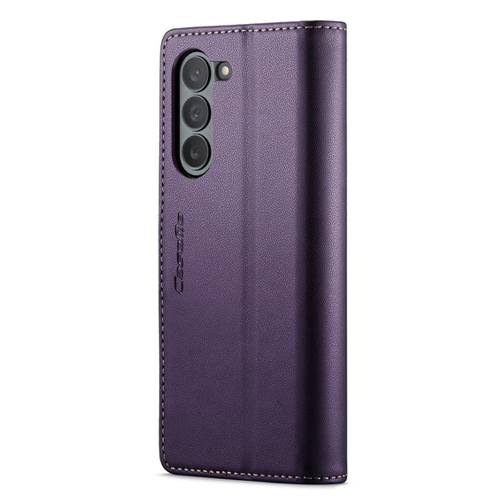 CASEME flip case for Samsung Galaxy Z Fold6 5G, Litchi Wallet, purple