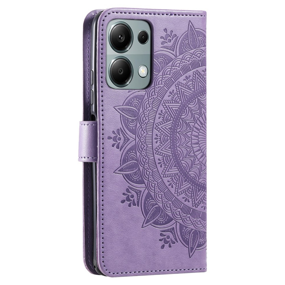 Flip case for Xiaomi Redmi Note 13 Pro 4G / Xiaomi Redmi Note 14S / Xiaomi Poco M6 Pro 4G, Mandala, purple