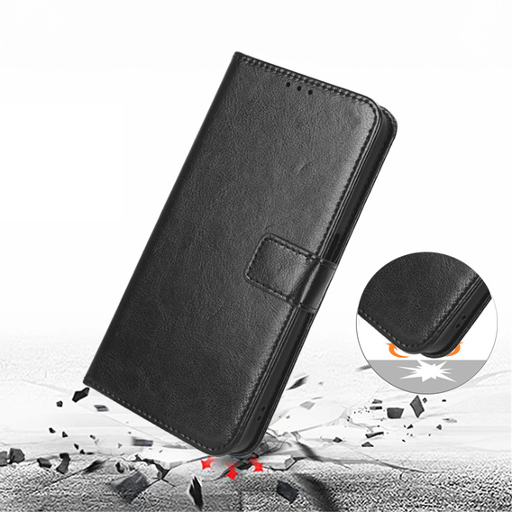 Flip case for OnePlus Nord CE5, Crazy Horse Wallet, black