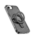 Case for iPhone 16e, Glittery Magnetic Kickstand, black