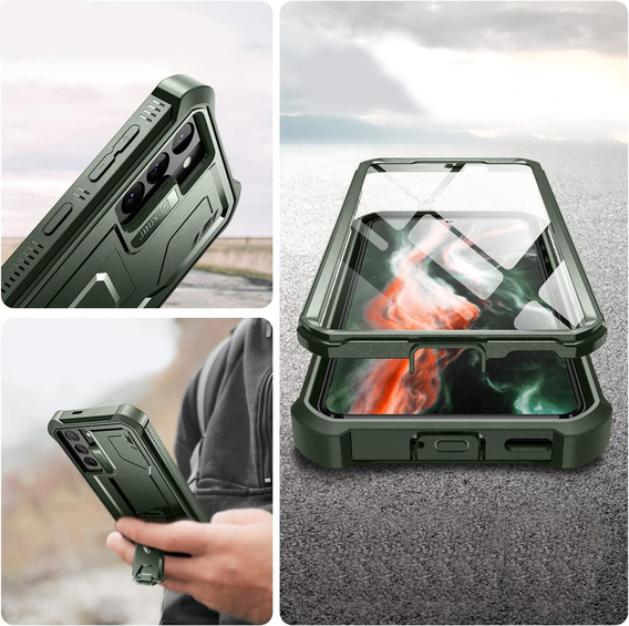 Armored case for Samsung Galaxy S21, Dexnor Full Body, green