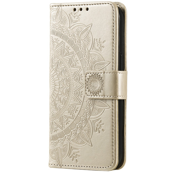 Flip case for Xiaomi Redmi Note 13 Pro+, Mandala, gold