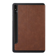 Case for Samsung Galaxy Tab S9 FE+ Plus, Smartcase with stylus space, brown