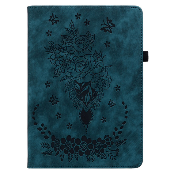 Flap case for Lenovo Tab P12, flower, blue