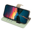 Flip case for Motorola Edge 40 Neo 5G, Wallet Zipper Pocket, with mirror, green