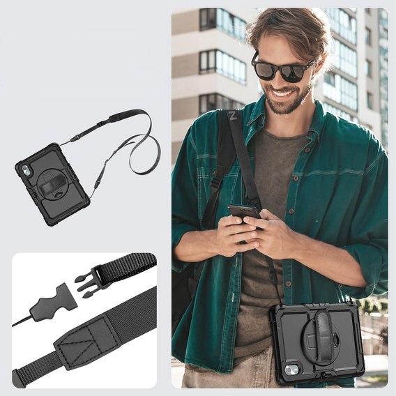 Armored Case for Lenovo Tab M11, protective 360 with stylus slot, black
