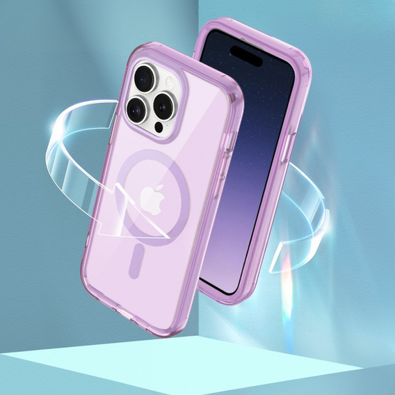 Case for iPhone 16 Pro Max, Shockproof Hybrid, with screen film, for MagSafe, purple