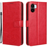 Flip case for Xiaomi Redmi A1 4G / A2 4G, Crazy Horse Wallet, red