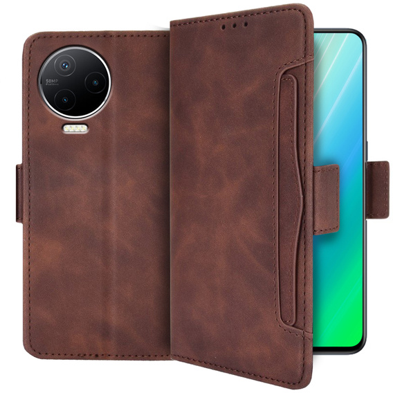 Flip case for Infinix Note 12 2023, Card Slot, brown
