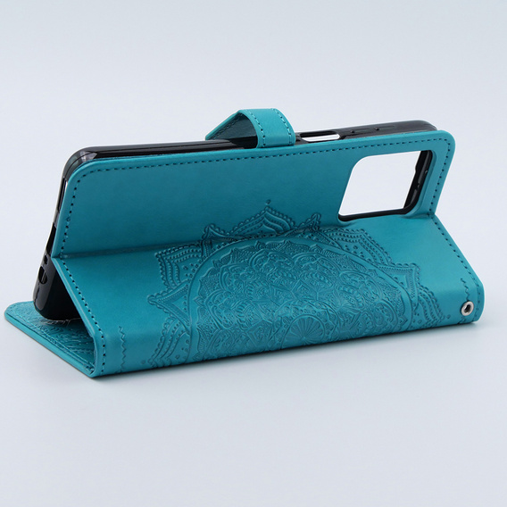 Flip case for Motorola Moto G54 5G, Mandala, blue