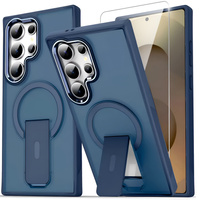 Case for Samsung Galaxy S25 Ultra, Kickstand Matt Case, for MagSafe, blue + Screen protector