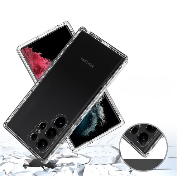 Case for Samsung Galaxy S23 Ultra, Shockproof, with film, transparent