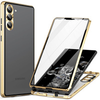 Case for Samsung Galaxy S24, Magnetic Glass, gold