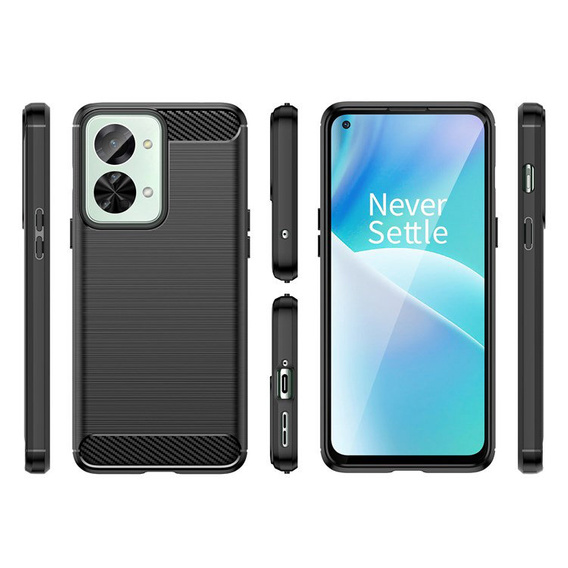 Case for OnePlus Nord 2T 5G, Carbon, black