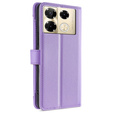 Flip case for Infinix Note 40 Pro, Wallet Zipper Pocket, purple
