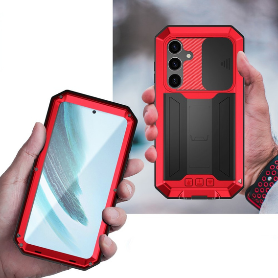 Armored case for Samsung Galaxy S25+ Plus, R-JUST, red